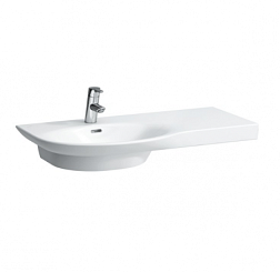 Подвесная раковина Palace 90х46х6,5 см, одно отверстие для смесителя, подрезаемая с одной стороны, санфарфор 8.1670.2.000.135.1 Laufen